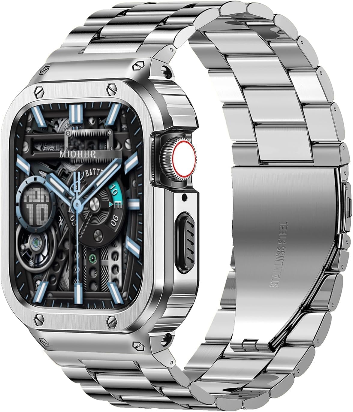 MioHHR Stainless Steel Band and Case for Apple Watch 42mm Series 11