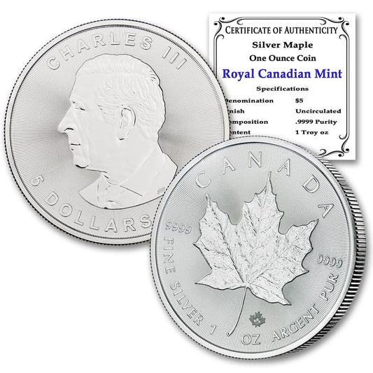 2025 1 oz Canadian Maple Leaf Silver Coin Brilliant Uncirculated