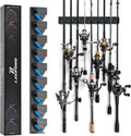 Vertical Horizontal Fishing Rod Holder Rack - Holds Up to 9 Rods