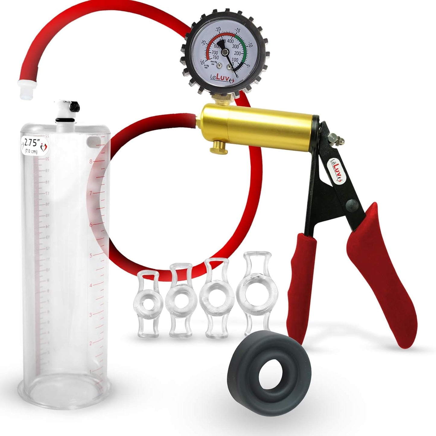 LeLuv Ultima Penis Pump Kit with Premium Silicone Grips