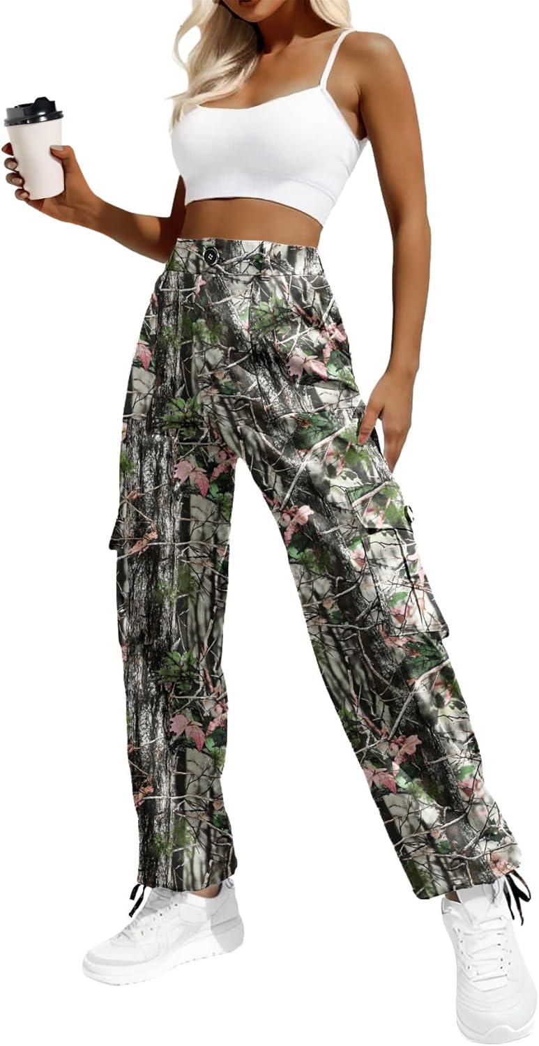 Lepunuo Women's High Waisted Cargo Pants for Stylish Comfort