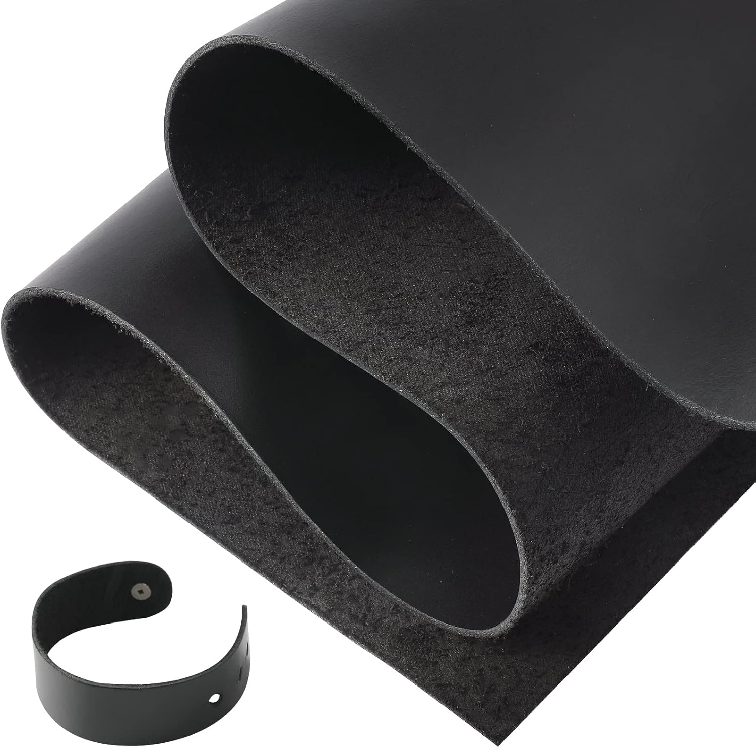 RingSun 24ft'X24ft' Black Leather Sheets for Crafts - Premium Quality