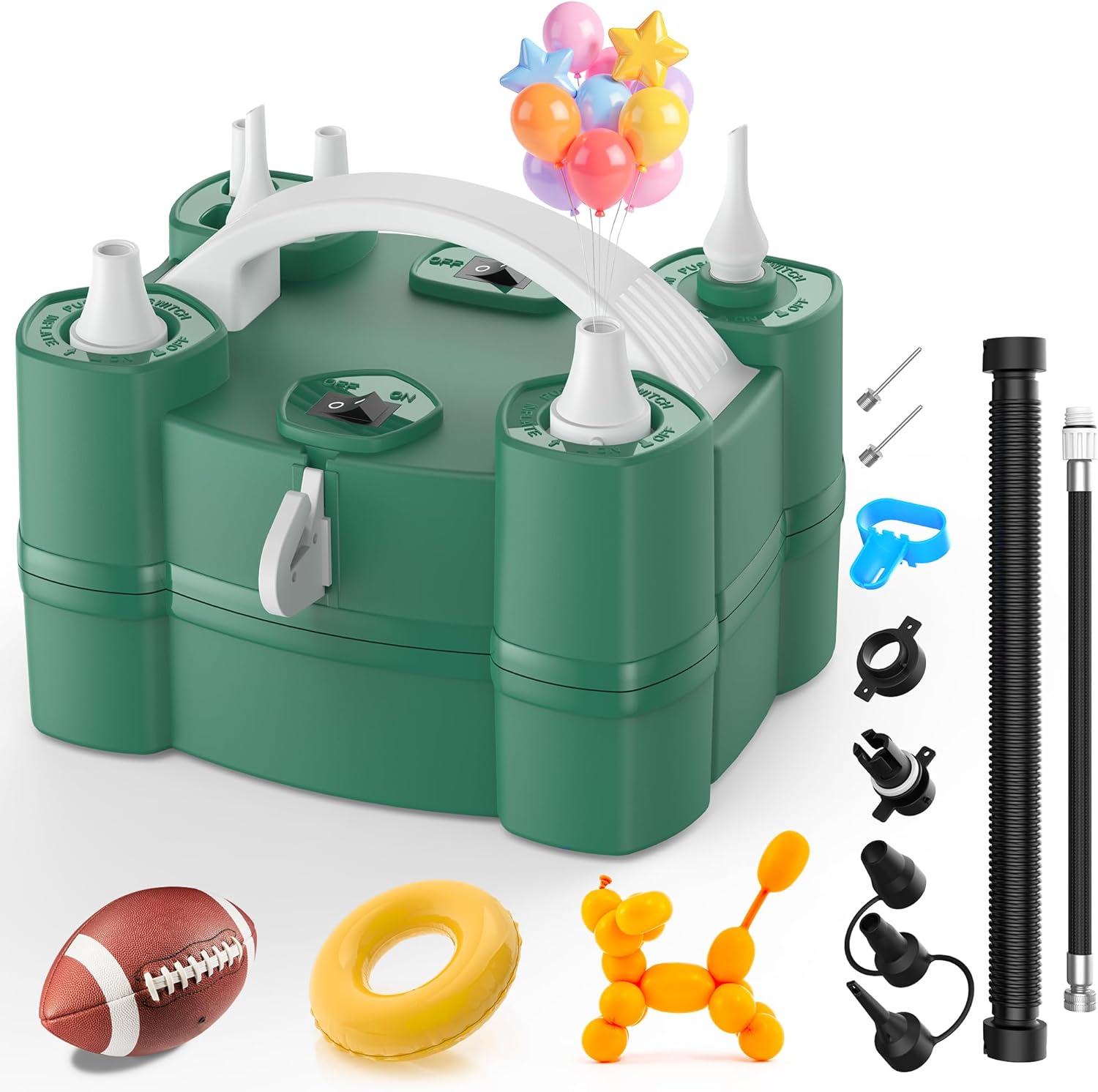 4-in-1 Electric Balloon Pump for All Your Inflating Needs