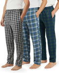 Real Essentials 3 Pack Men's Fleece Pajama Pants - Cozy All-Season