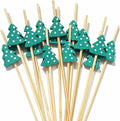 Christmas Cocktail Picks Set - Festive Appetizer Skewers