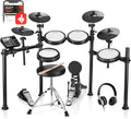 Donner DED-200X Electronic Drum Set - Quiet Mesh 8-Piece Kit