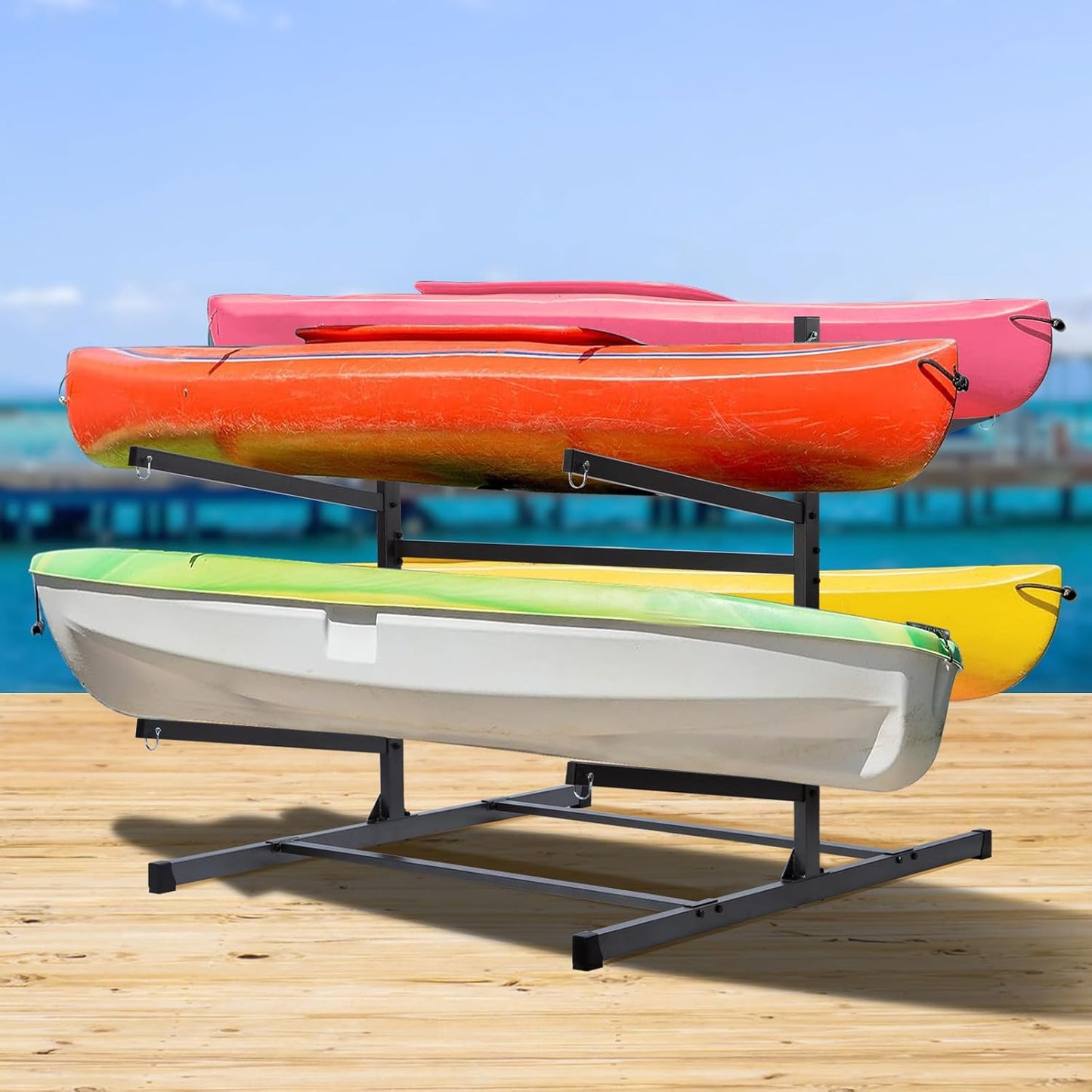 Heavy Duty Kayak Storage Rack for Garage and Outdoor Use