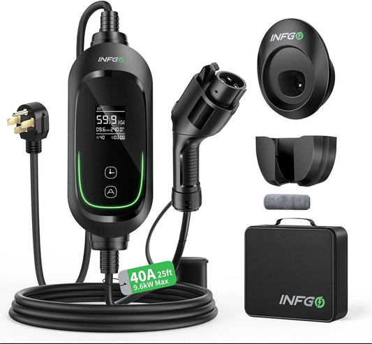 INFGO Level 2 Portable EV Charger - 40A Fast Charging