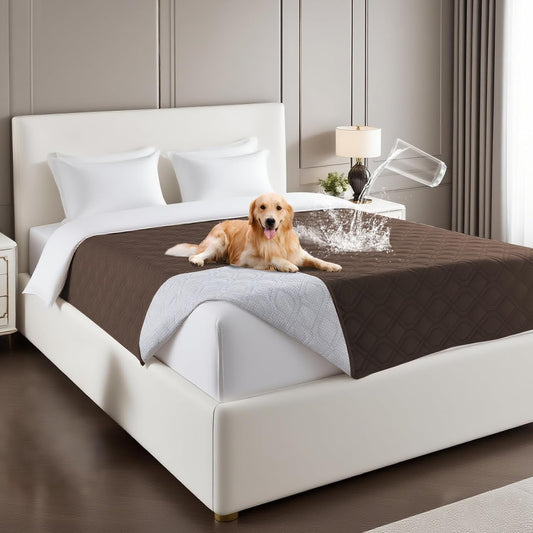 PrinceDeco Waterproof Dog Bed Cover with Non-Slip Backing