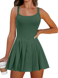 Women's Tennis Pleated Summer Mini Dress - Built-In Shorts