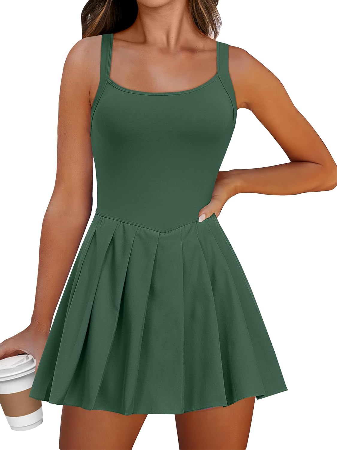 ANRABESS Women's Tennis Athletic Pleated Mini Dress for Summer