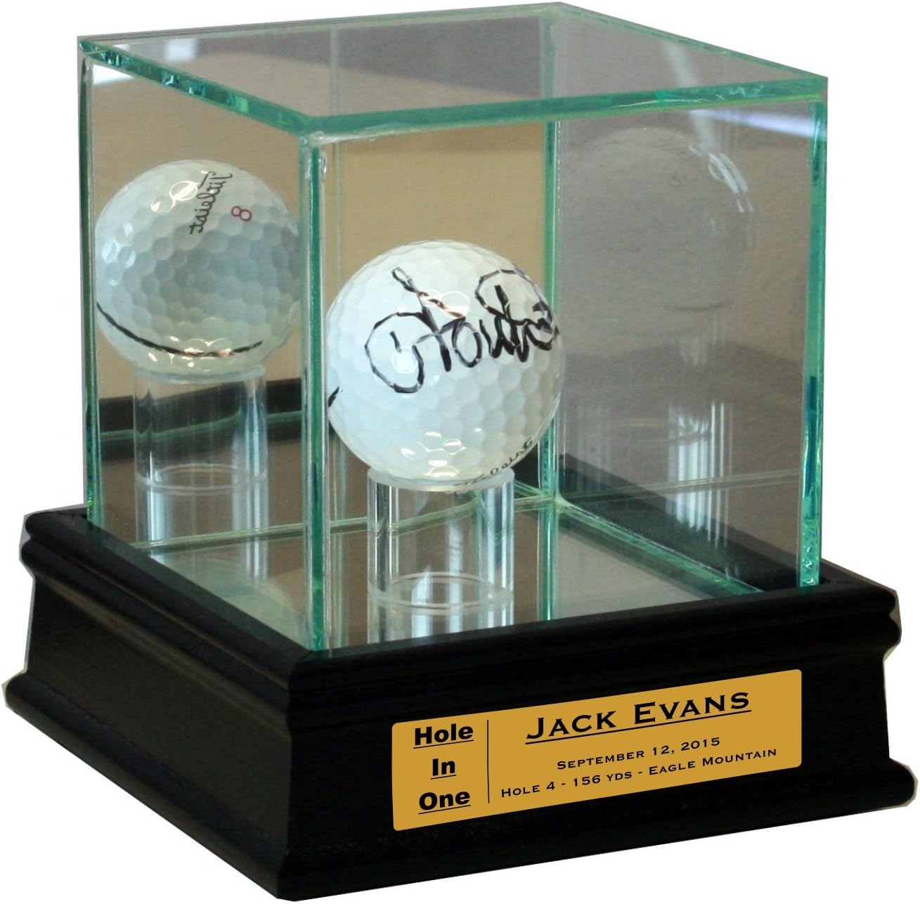 Golf Ball Display Case with Custom Engraving for Enthusiasts