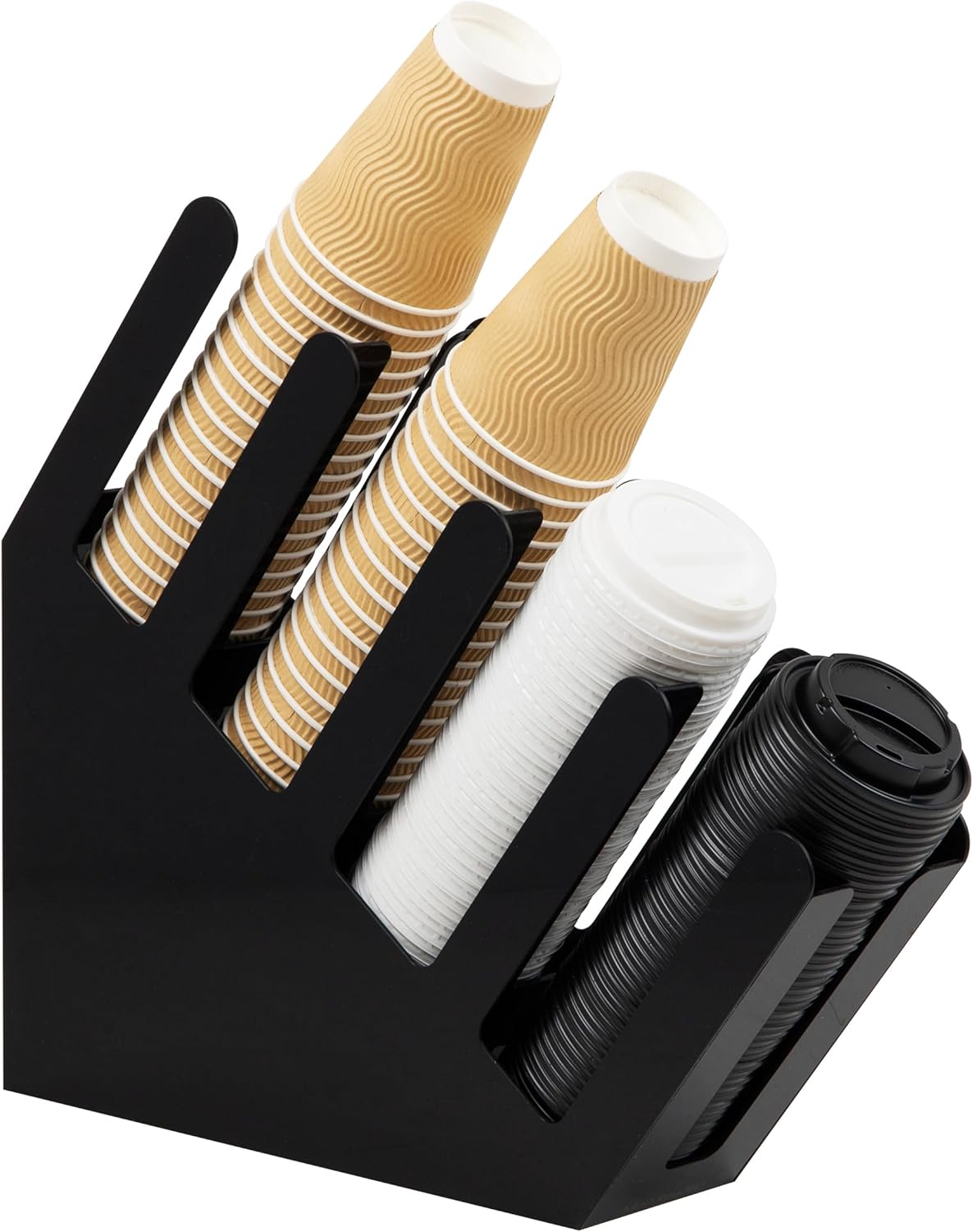 Mind Reader Cup and Lid Dispenser for Coffee Bar Organization