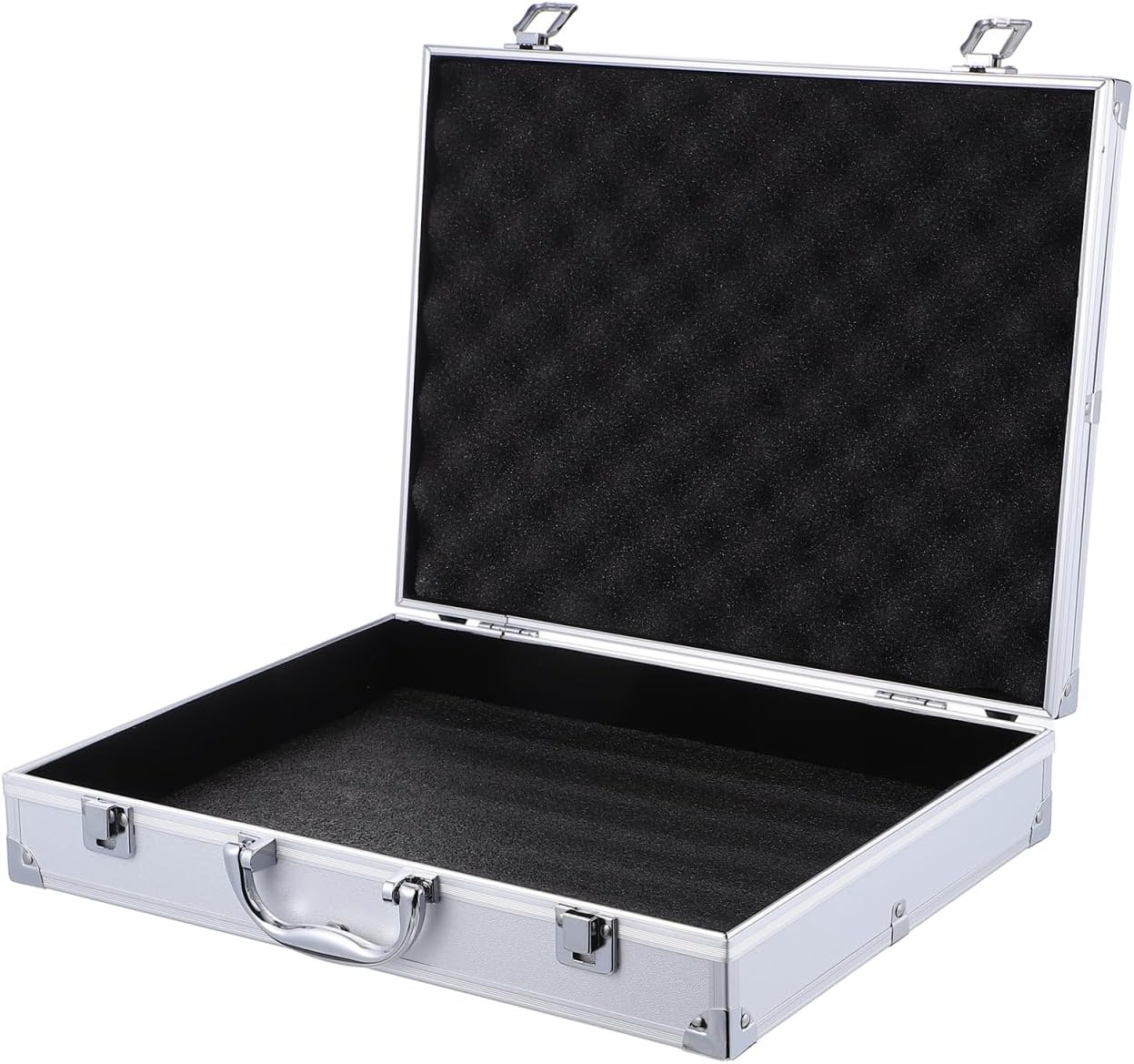 SUPVOX Silver White Right Angle Box: Durable Aluminum Tool Case