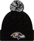 Women's NFL Cozy Cable Knit Beanie with Pom and Cuff by New Era