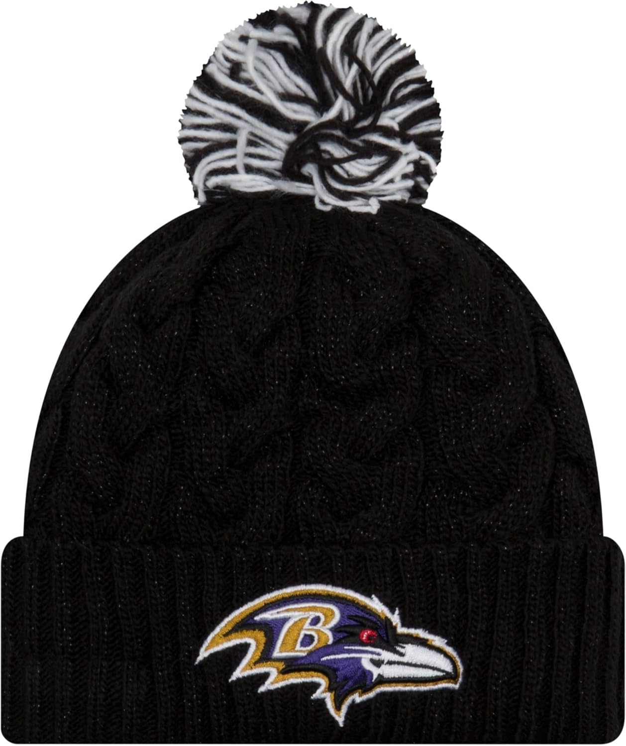New Era Women's NFL Cozy Cable Knit Cuff Pom Beanie Hat Review