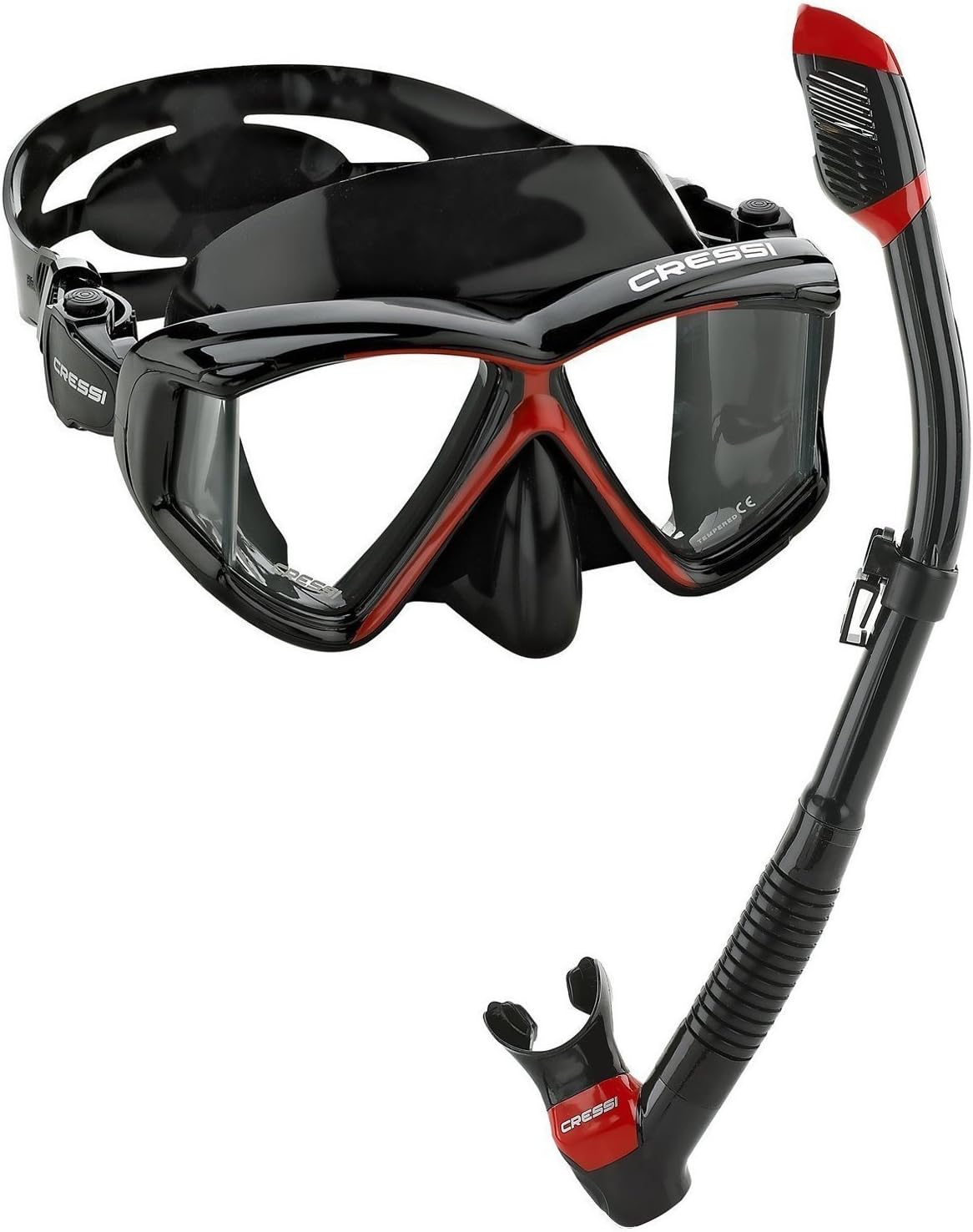 Cressi Panoramic Wide View Mask & Dry Snorkel Kit for Snorkeling