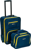 Rockland Fashion Softside Upright Luggage Set for Stylish Travel