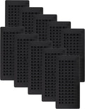 Louvered Plastic Floor Register 4 x 10 in Black - Pack of 10