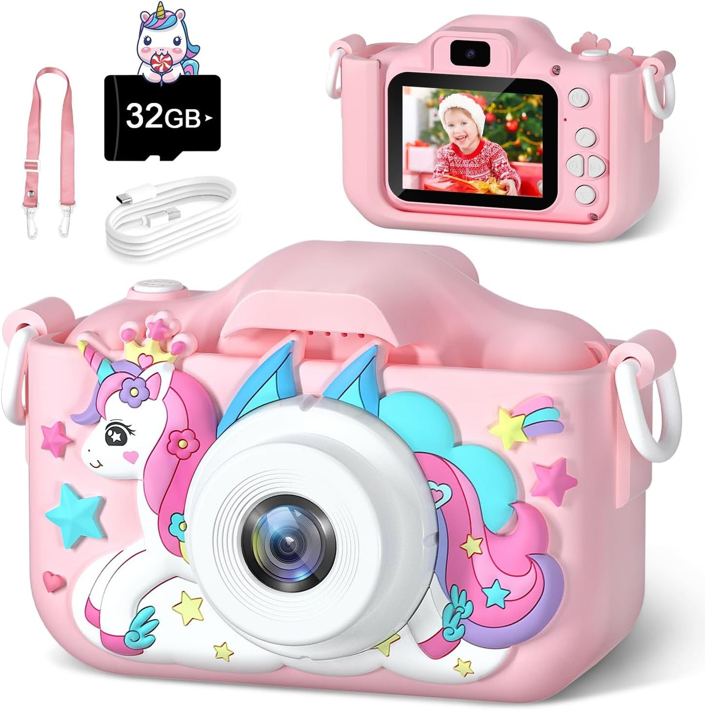 1080P HD Kids Camera - Perfect Gift for Ages 3-12!