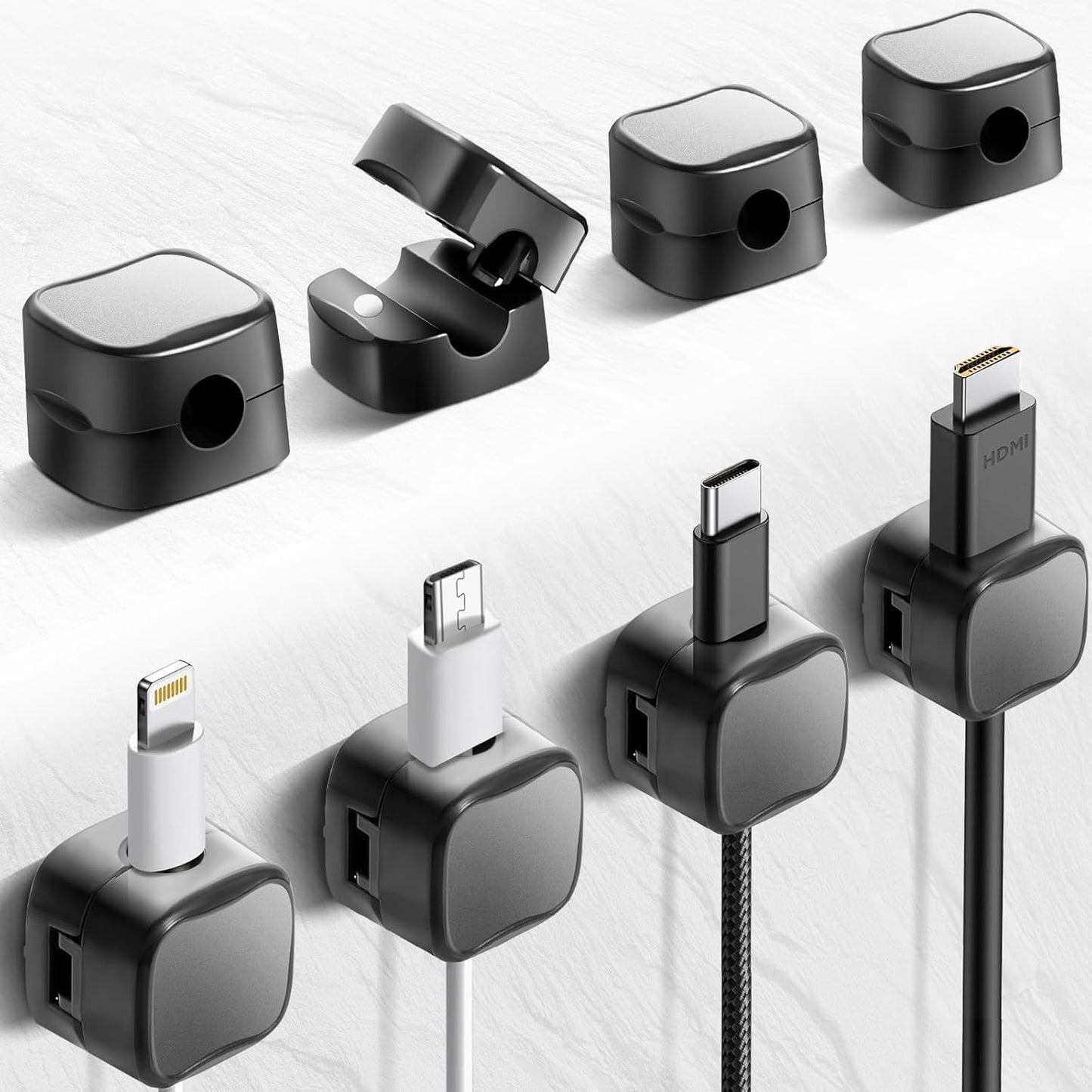 Magnetic Cable Clips - Tidy Cords Effortlessly!