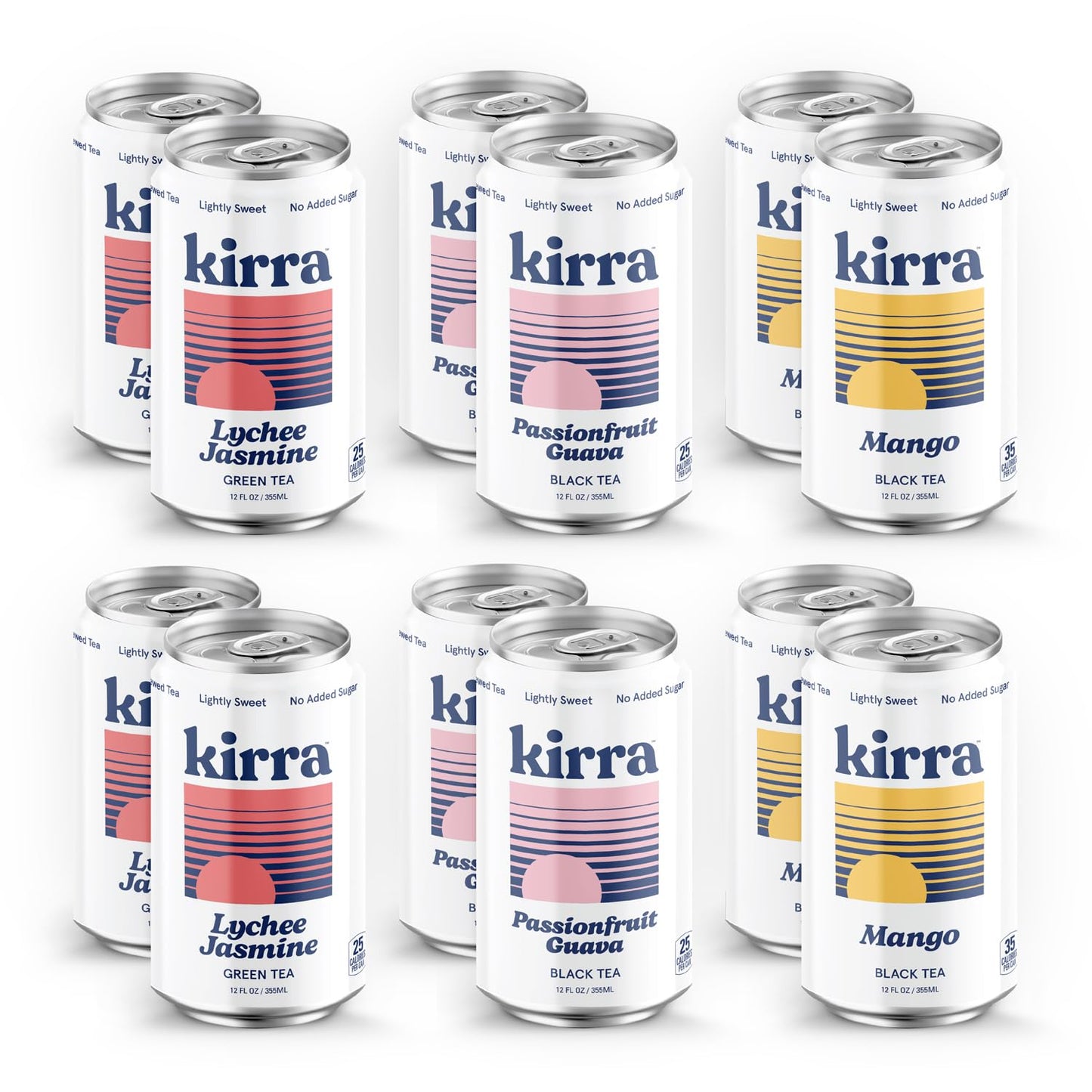 Kirra Organic Iced Tea 12 Pack Mix - Refreshing and Guilt-Free