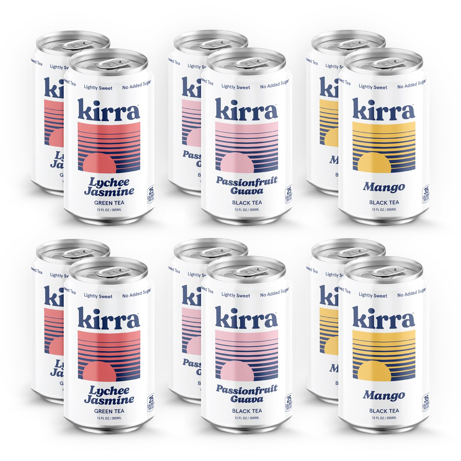 Kirra Organic Iced Tea 12 Pack Mix - Refreshing and Guilt-Free