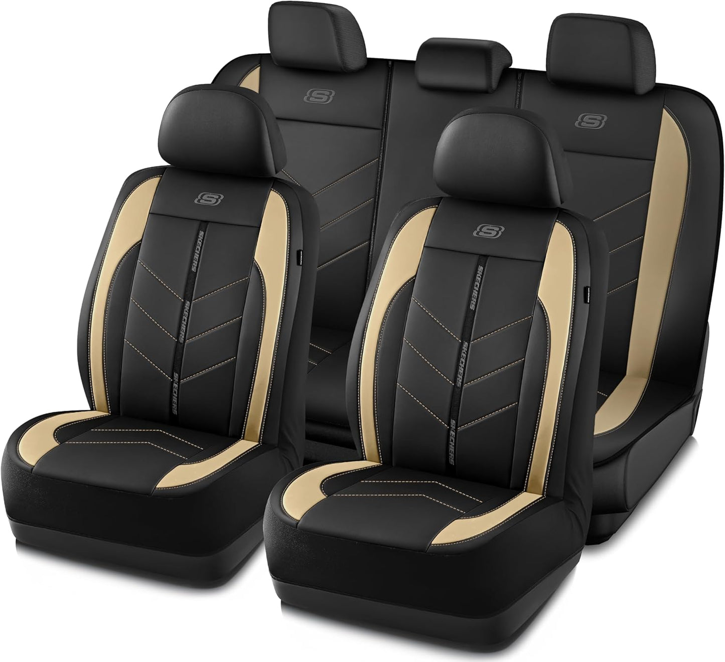 Skechers Luxury Faux Leather Car Seat Covers for Ultimate Comfort