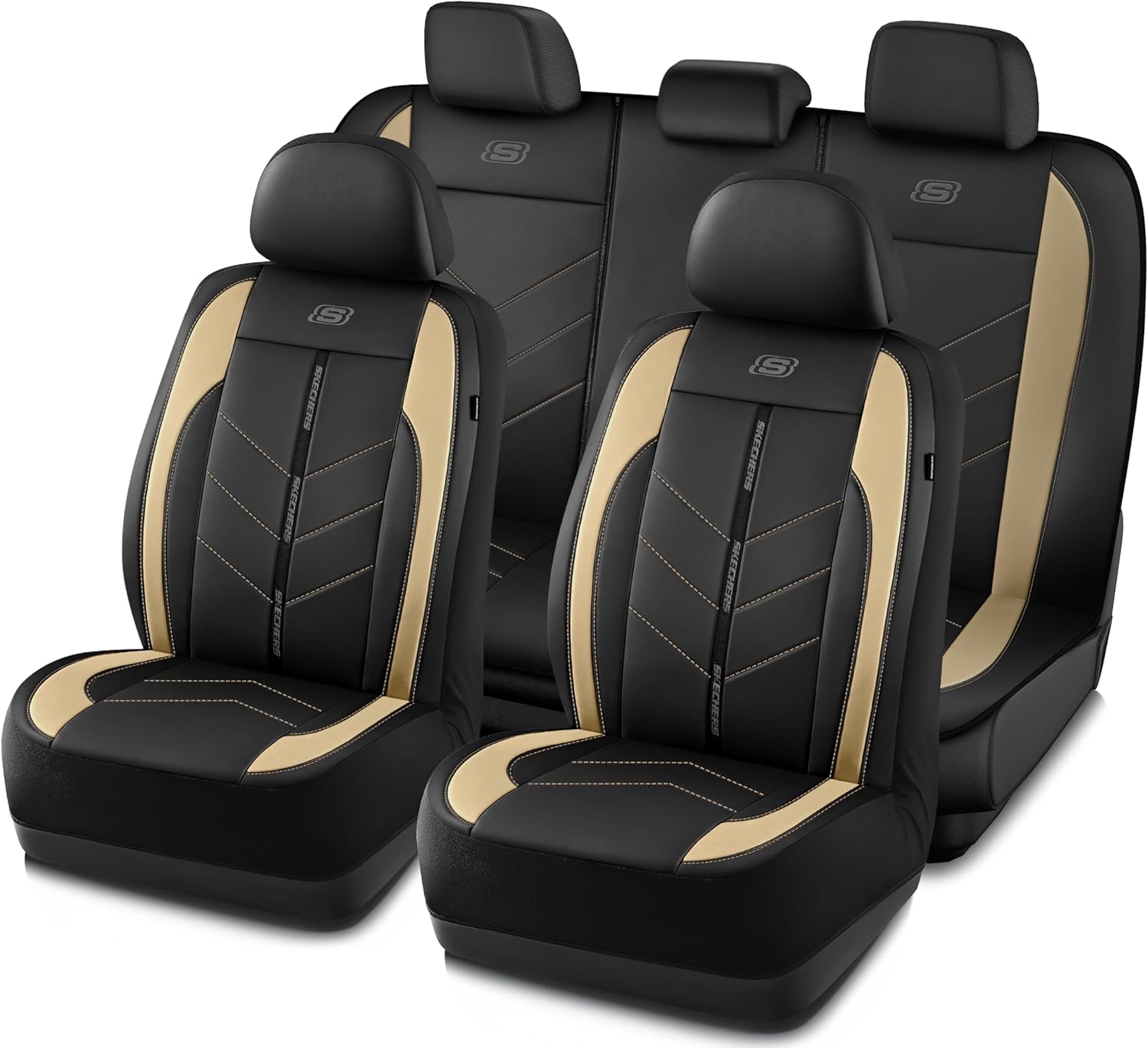Skechers Luxury Faux Leather Car Seat Covers for Ultimate Comfort
