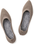 Pointed Toe Flats for Women Knit Slip-On Dress Shoes - Soft Comfort