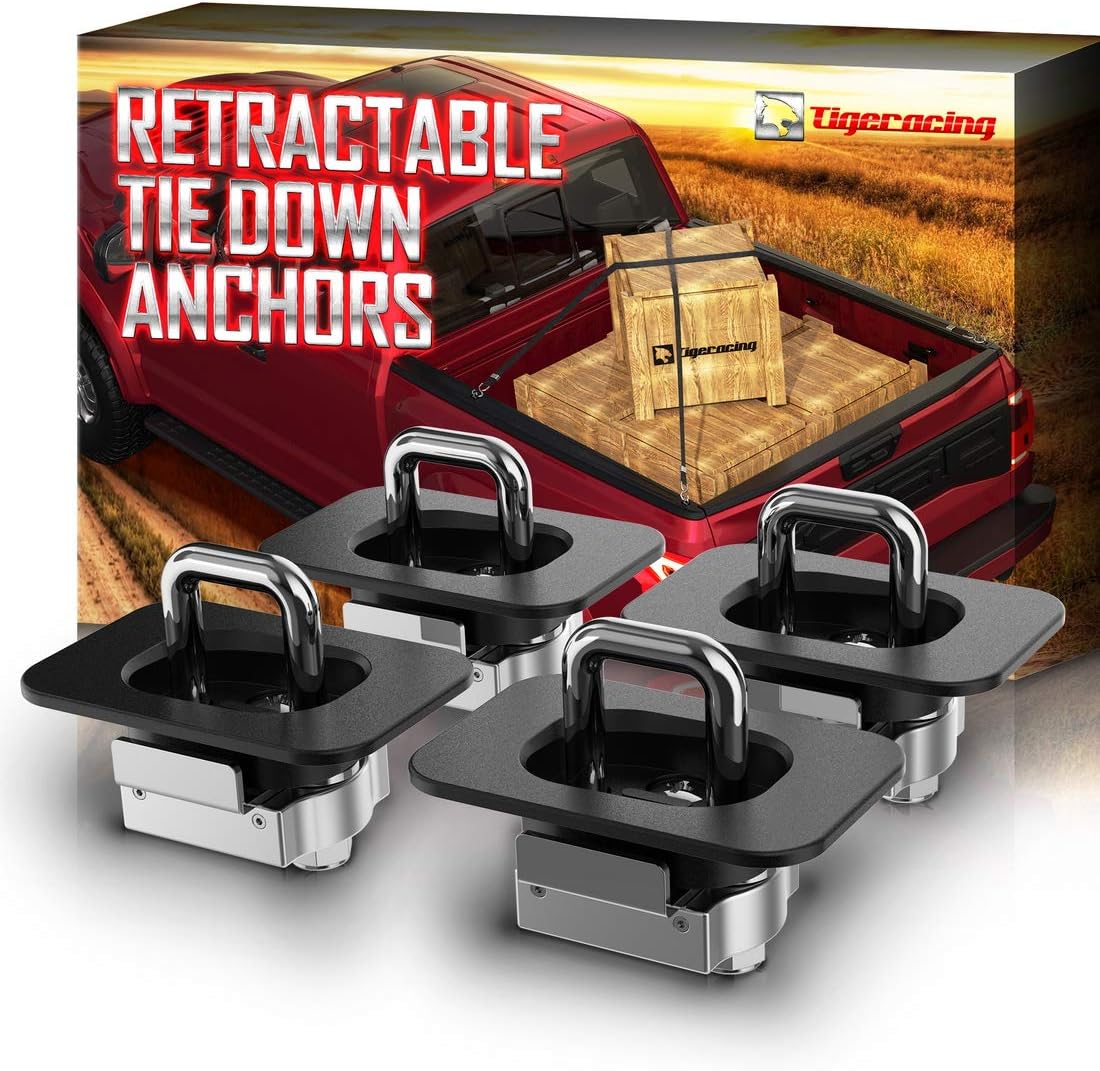 Tie Down Anchors for Truck Bed - All Metal D Ring 3000 LBS