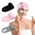 Soft Terry Cloth Headband Set - Non-Slip & Adjustable for Skin Care & Makeup