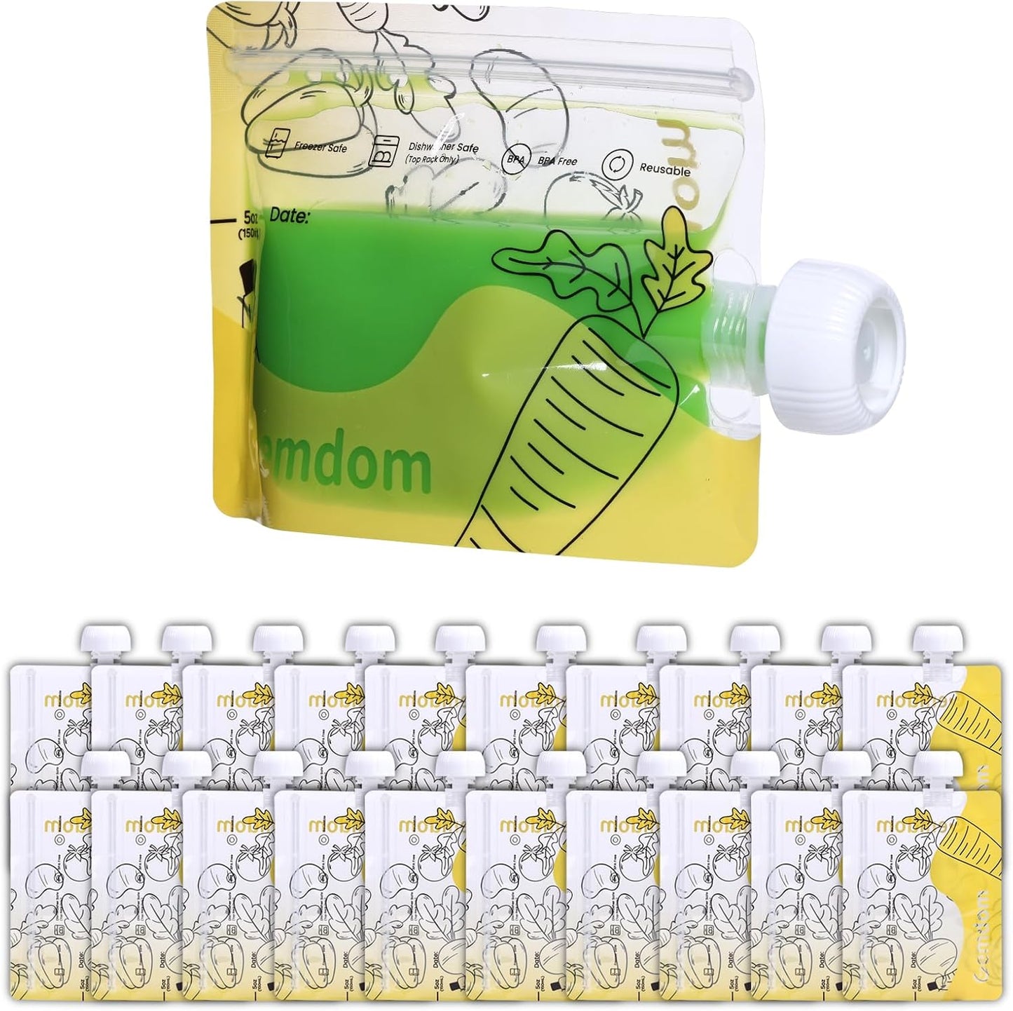 Refillable Baby Food Pouches - Healthy Snack Solution!