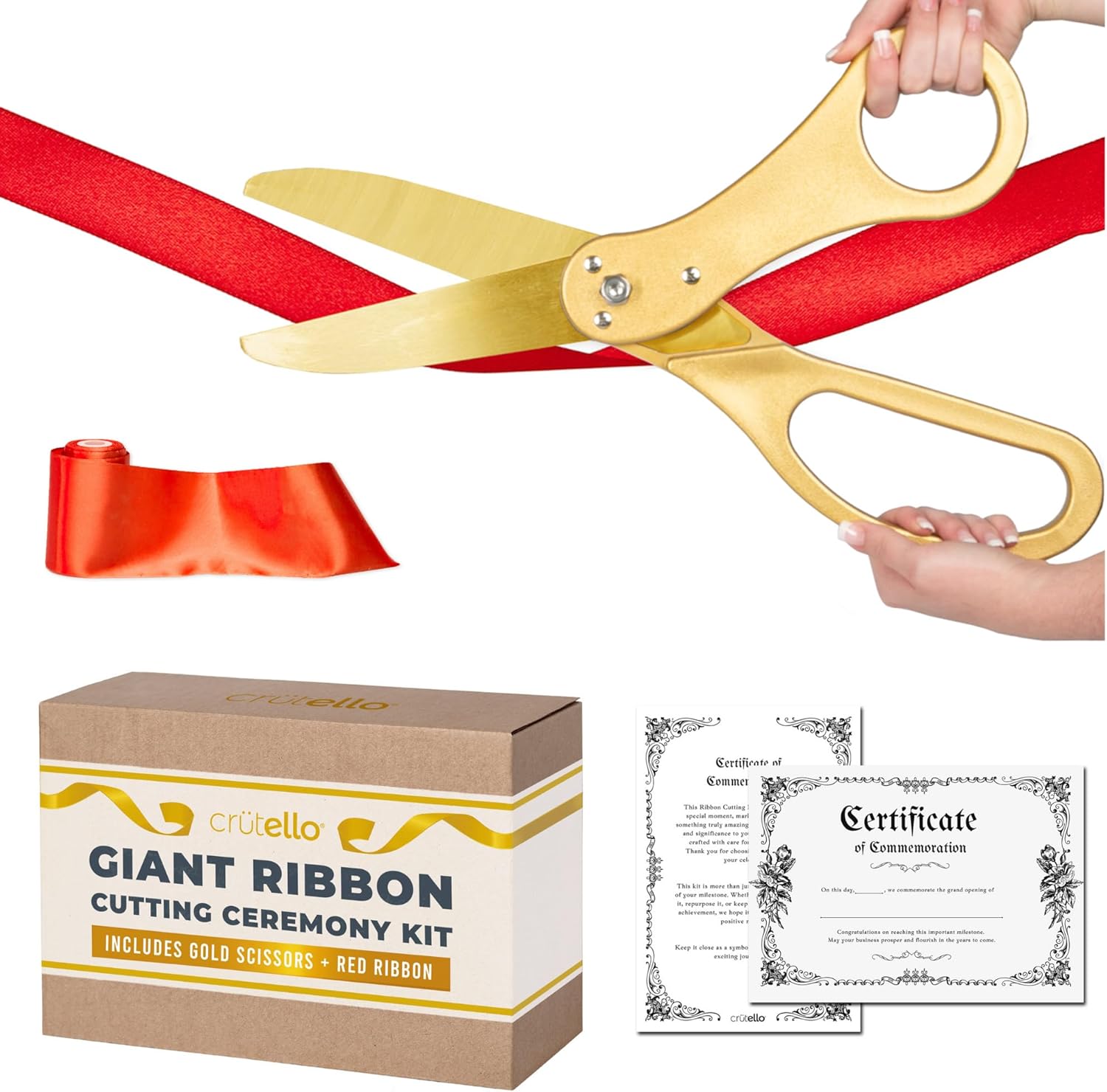 Crutello Ribbon Cutting Ceremony Kit for Grand Openings