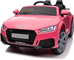 Electric Ride on Car for Kids - Licensed Audi 12V Toy Pink