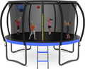 8FT-16FT Pumpkin Trampoline Outdoor with Safety Net - Family Fun