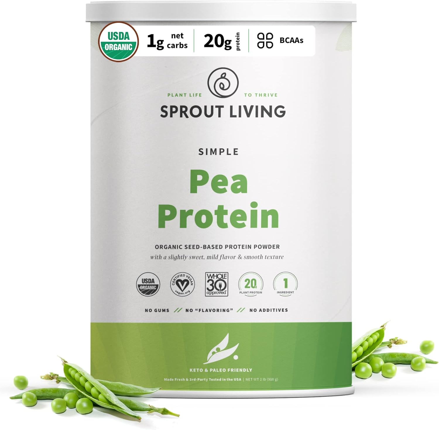 Organic Pea Protein Powder - Pure Plant Based Protein Source