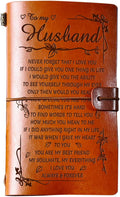 Husband Leather Journal - Engraved 140-Page Gift Notebook