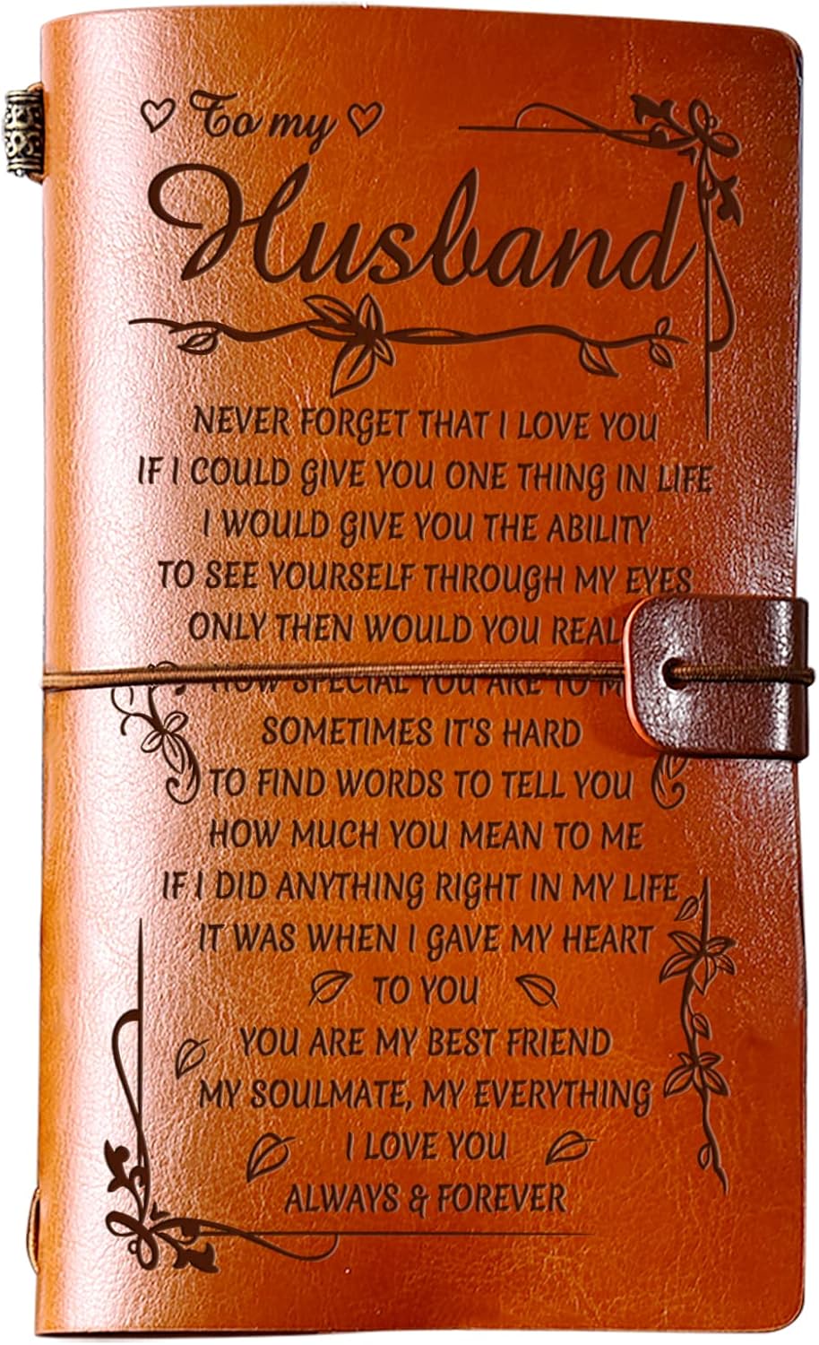 PRSTENLY Leather Journal for Husband - Personalized Love Notes