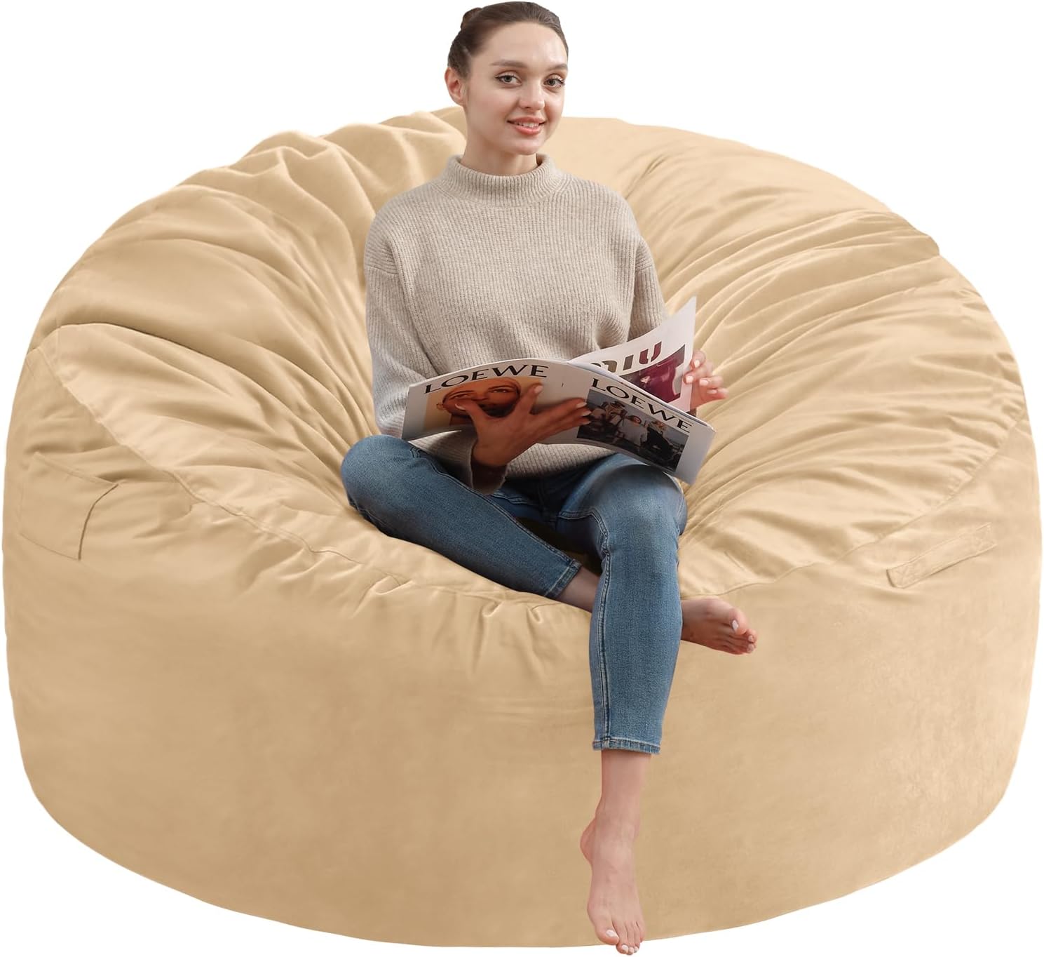 5FT Bean Bag Chair with Memory Foam for Ultimate Comfort