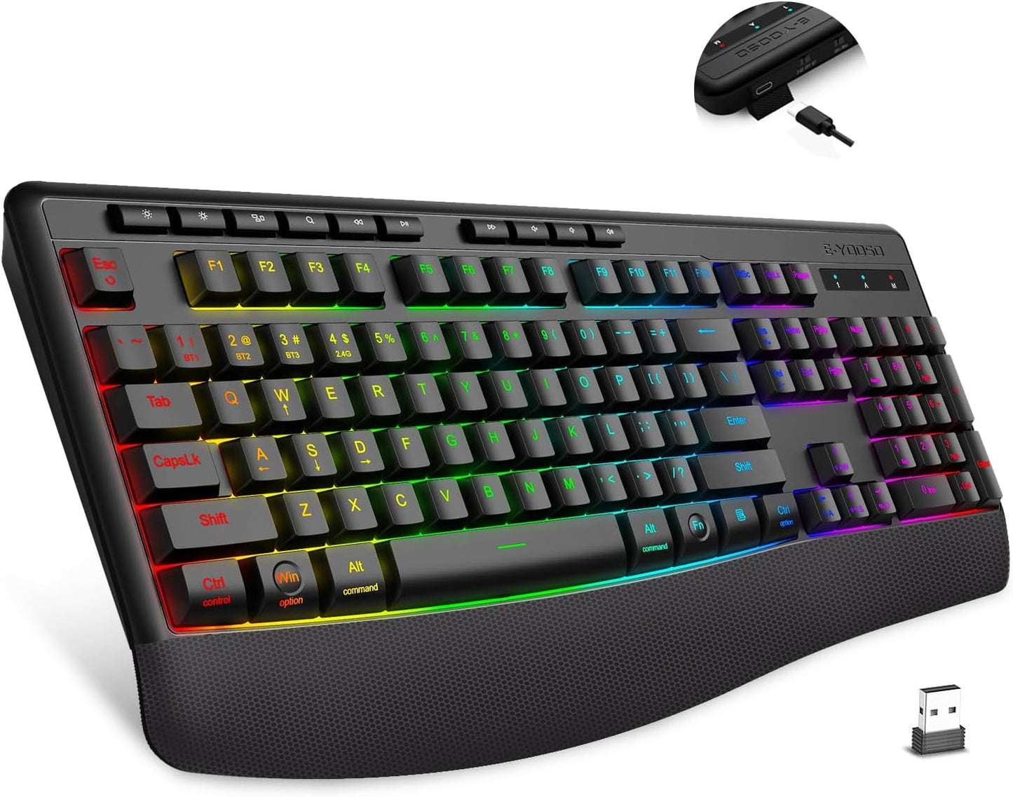 XuanGui Wireless Gaming Keyboard with RGB Backlit Features
