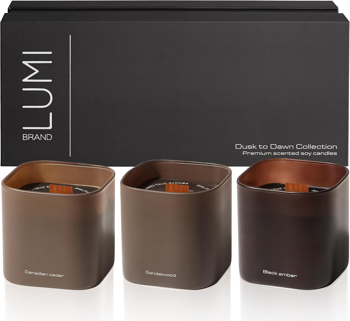 Set of 3 Scented Soy Candles Gift Set for Luxurious Aromas