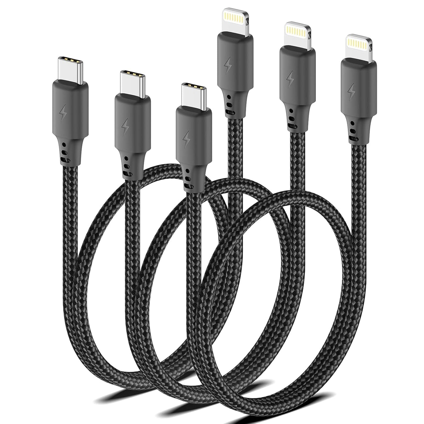 Fast Charge iPhone w/ 1.5FT Cenepor Lightning Cable Set