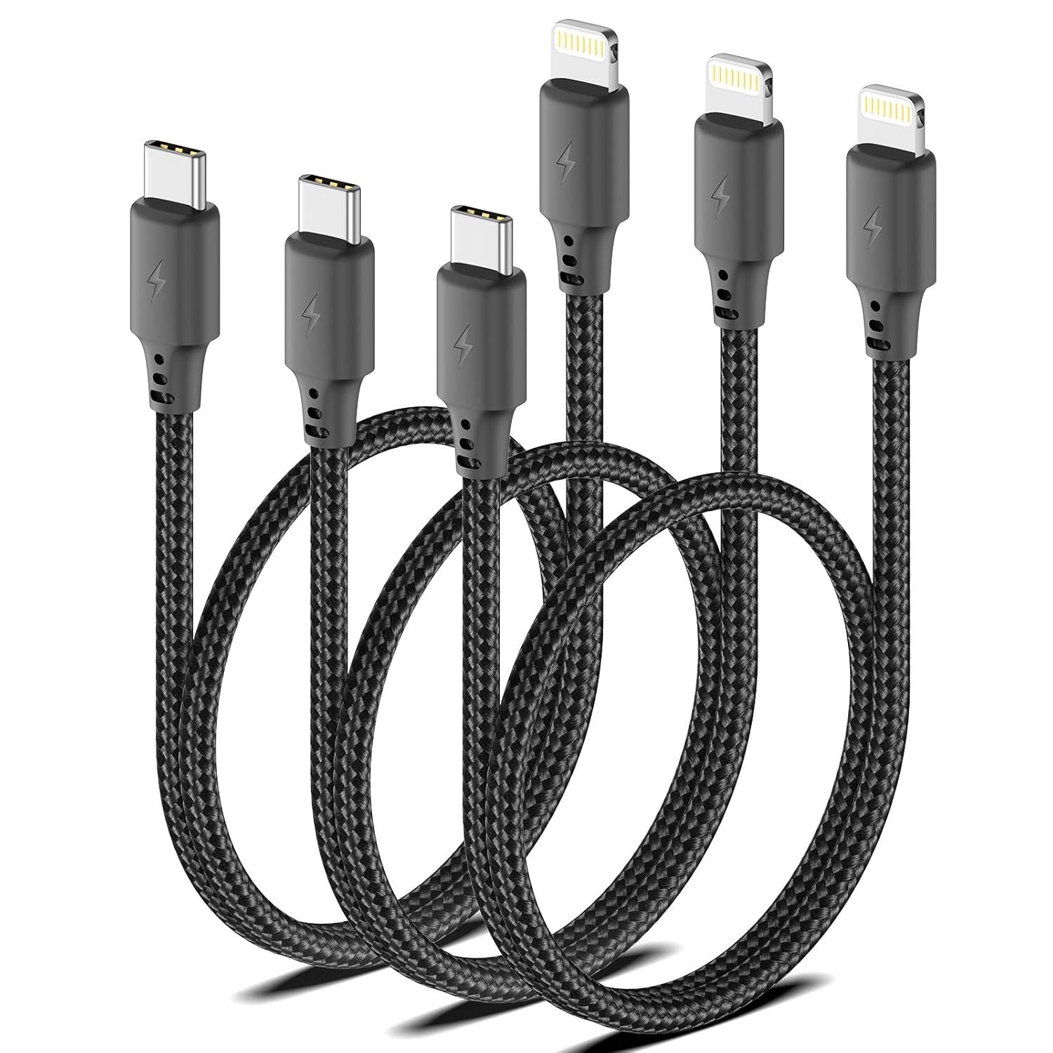 Fast Charge iPhone w/ 1.5FT Cenepor Lightning Cable Set