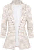 Women's Long Sleeve Blazer Cardigan with Zipper Pockets - Stretch Knit