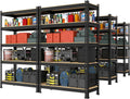 PrimeZone 5 Tier Adjustable Storage Shelves 28in x 12in x 59in - Heavy