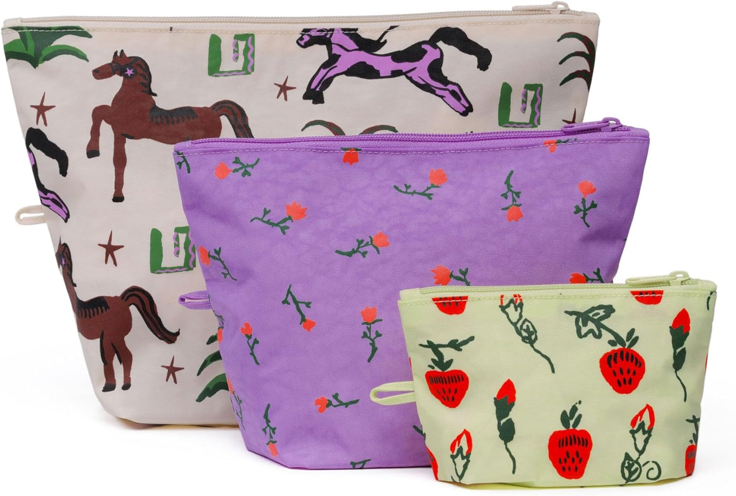 BAGGU Go Pouch Set: Three Versatile Storage Pouches 9ft 12in 14ft