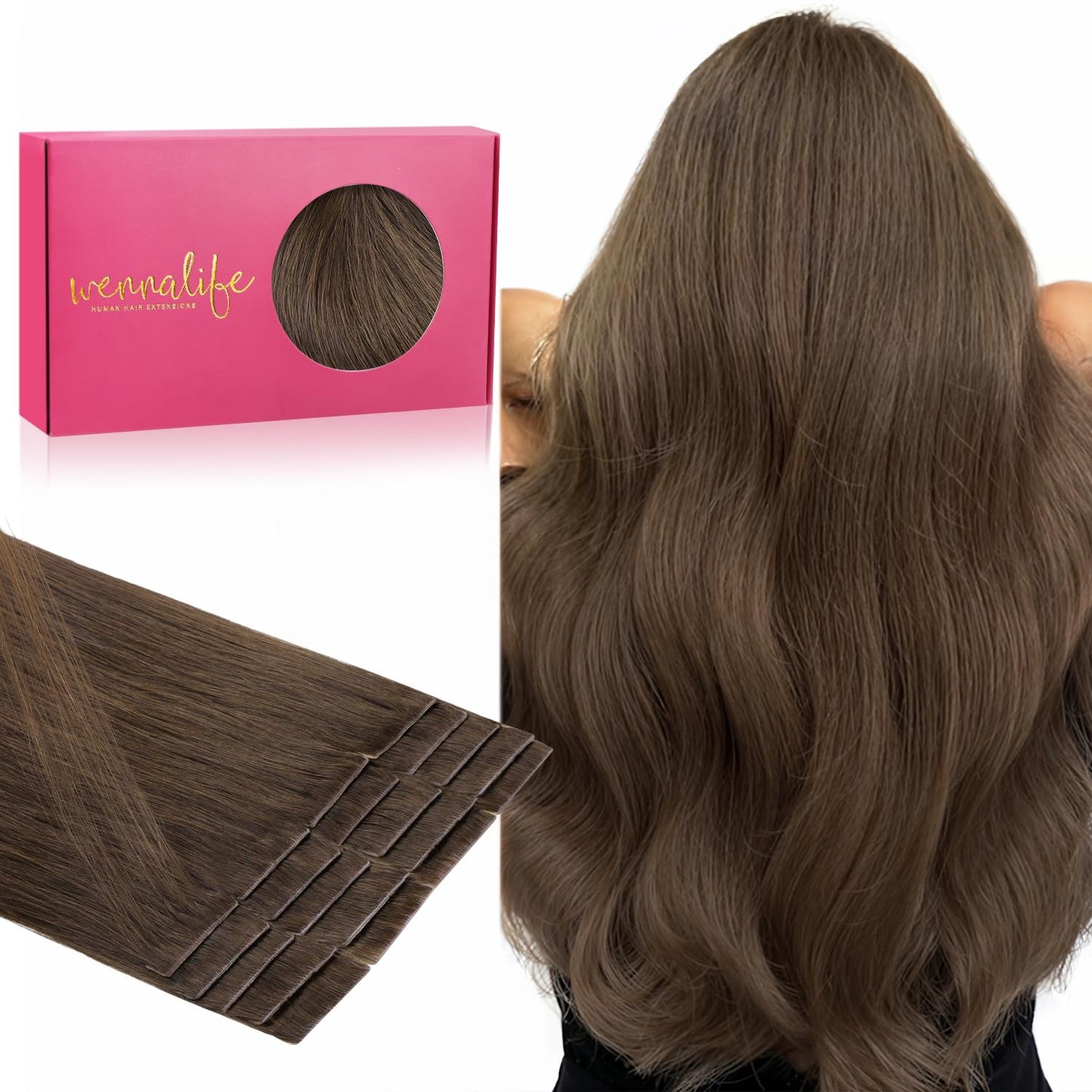 WENNALIFE Invisi Edge Tape in Hair Extensions for Seamless Look