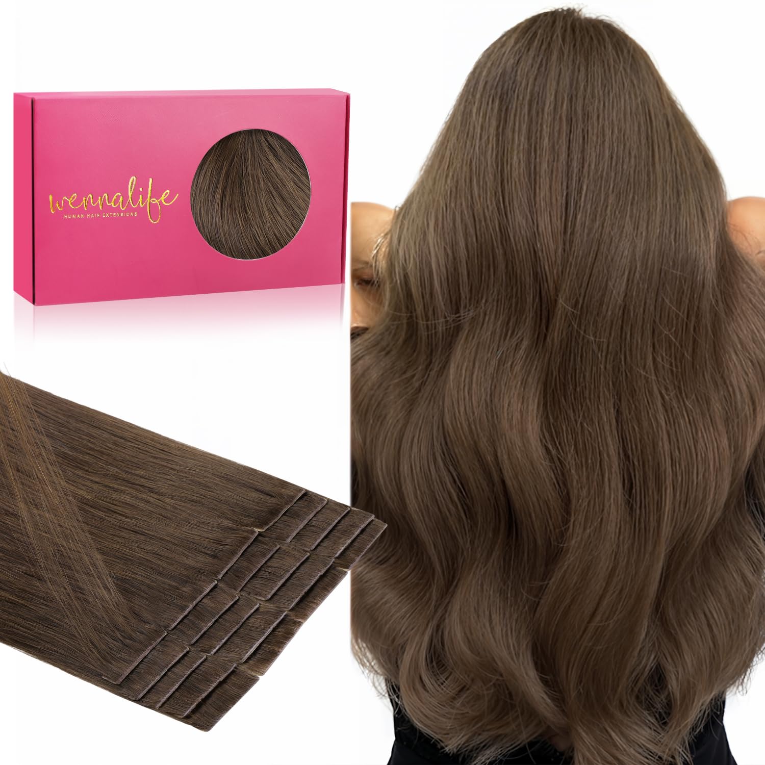 WENNALIFE Invisi Edge Tape in Hair Extensions for Seamless Look