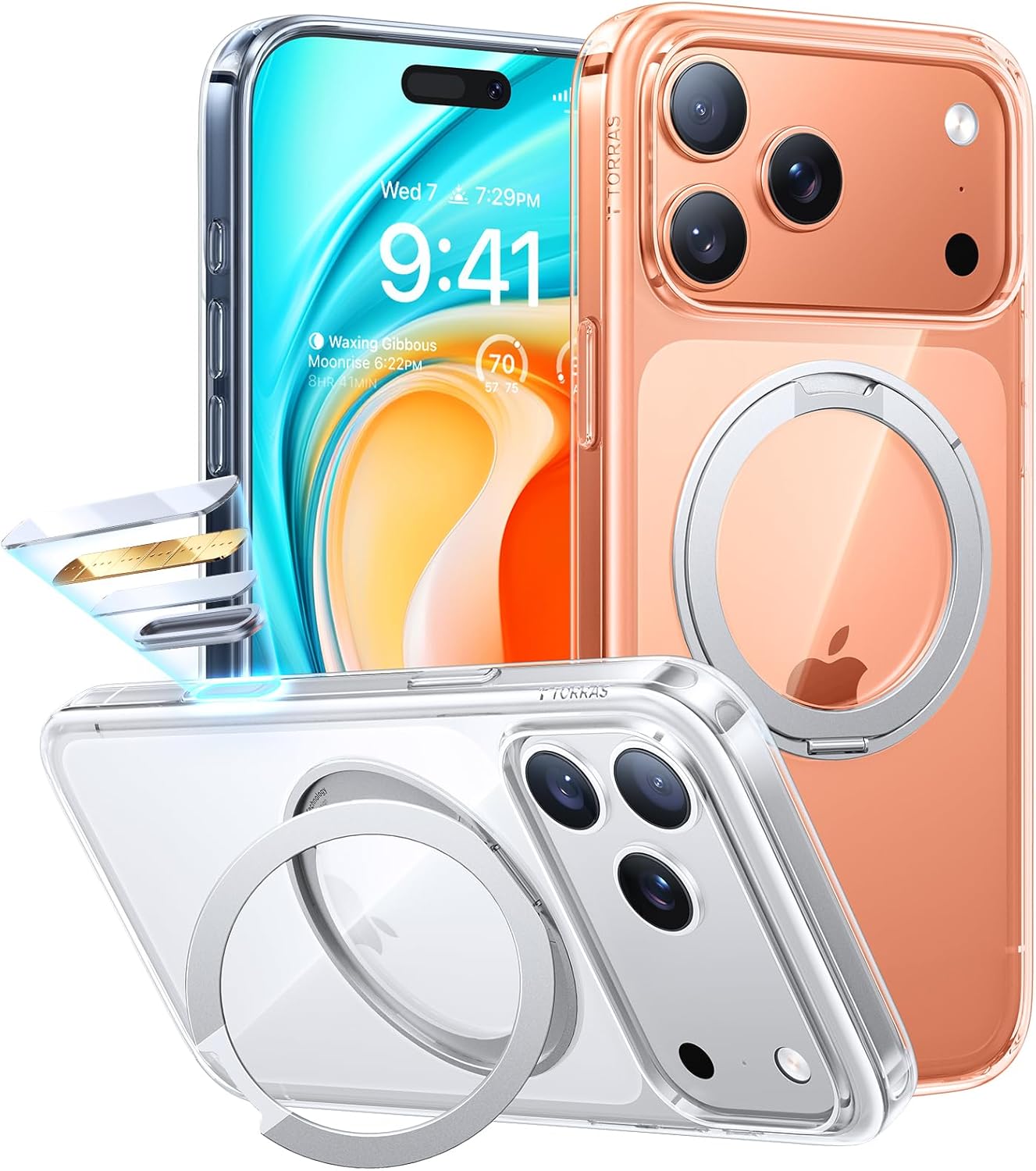 TORRAS Upgraded 360 Rotatable Magnetic Stand for iPhone 17 Pro Max